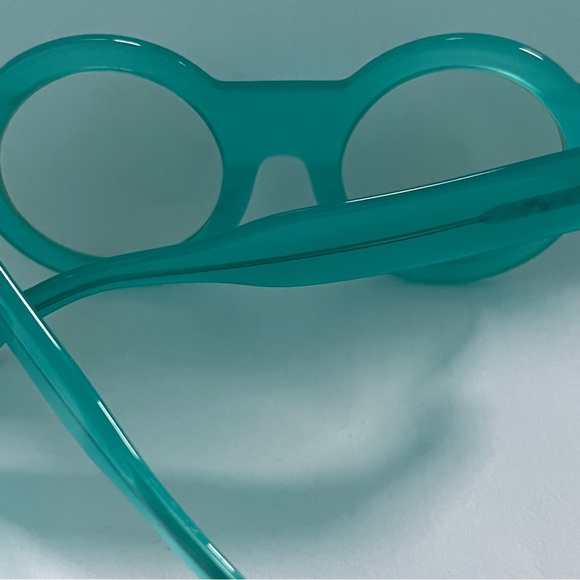 Blue Round Retro Pop Art Space Age Mod Eyeglass Frames - Picture 5 of 13